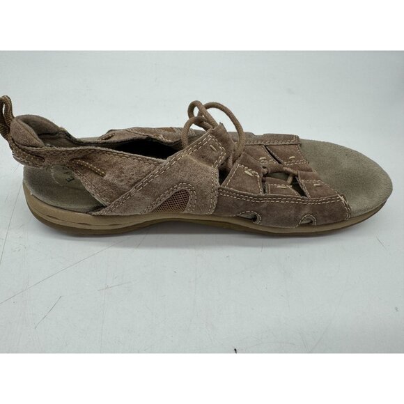 Earth Origins Womens Sassy Gladiator Sandals 7.5M Brown Suede Lace Up Casual - Picture 7 of 12